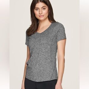 RBX Heather Gray Women's V-Neck Short Sleeve Tee Size large